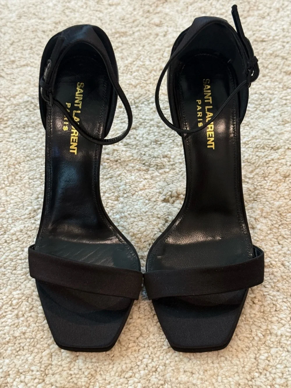 Saint Laurent Amber 105 Satin Heels. - Picture 3 of 15